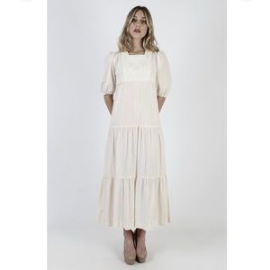White Vintage Prairie Dress